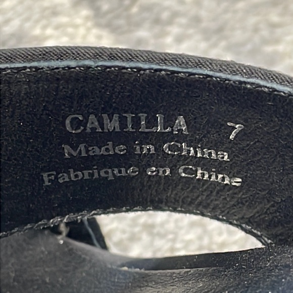 Jeffrey Campbell Camilla Caviar Crystal Sparkle Slide Heels Silver Black Sz 7 - Picture 14 of 15